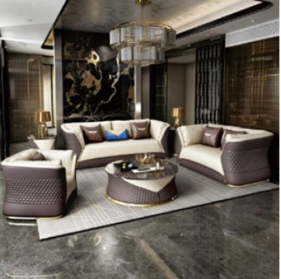 Luxus Möbel Sofagarnitur Couch Sofa Polster 3+2+1 Sitzer mit Couchtisch