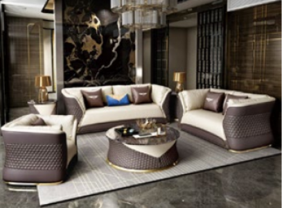 Luxus Möbel Sofagarnitur Couch Sofa Polster 3+2+1 Sitzer mit Couchtisch