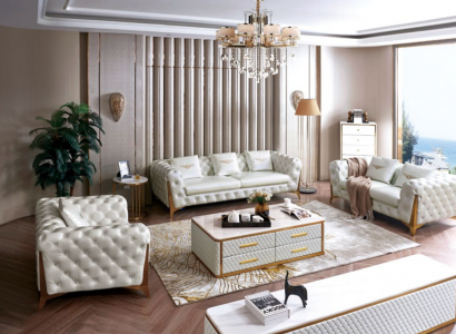 Italienische Luxus Möbel Wohnzimmer Sitz 3+2+1 Sofagarnitur Möbel Couch