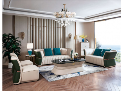 Komplett Set Sofagarnitur 3 2 1 1 Sitzer + Couchtisch Designer Wohnlandschaft