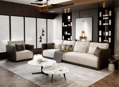 Komplett Set Sofagarnitur 4+1 Sitz Couch Tisch Design Wohnlandschaft