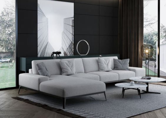 Ecksofa Polster Dekor Garnitur Wohnlandschaft L Form Designer Sofa Couch