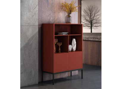 Italienische Kommode Stil Möbel Hoch Designer Schrank Schränke Orange
