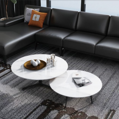 Runde Set 2x Couchtisch Kaffeetisch Beistelltisch Deko Designer Wohnzimmer
