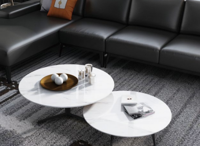 Runde Set 2x Couchtisch Kaffeetisch Beistelltisch Deko Designer Wohnzimmer
