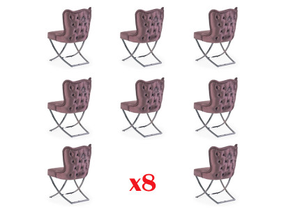 Küchen Stühle Esszimmerstuhl 8x Massiv Polsterstuhl Sitz Sessel Set
