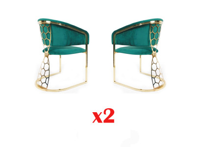 Polster Sessel Stuhl Esszimmer Restaurant Club Gruppe 2x Lounge Sessel