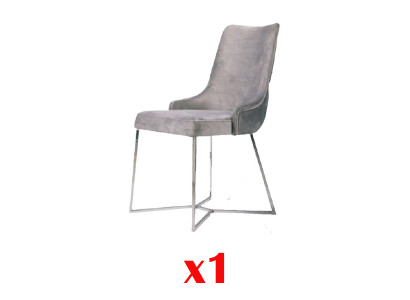 1x Stuhl Stühle Polster Textil Modern Designer Sessel luxus Ess Zimmer