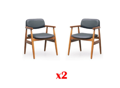 Garnitur Lehn Samt Textil Stuhl Gruppe Set Wohn Echtes Holz Esszimmer