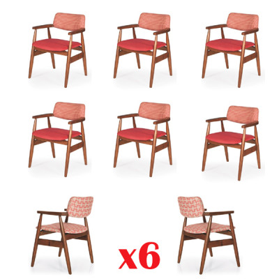 Esszimmer Polster Sitz Stühle Garnitur Komplett 6 Designer Stuhl Set