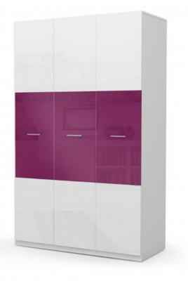 Schrank Kleiderschrank Kinder Kinderzimmer Unisex Kinderzimmer Möbel Lila Weiß