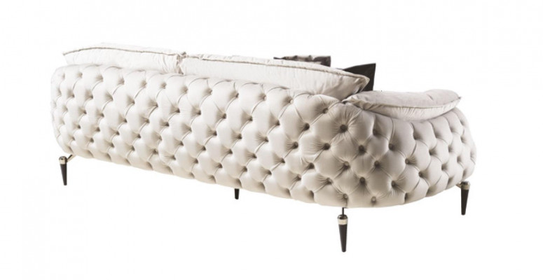 Couch Chesterfield mit Holz Textil Sofagarnitur 331 Sitz Set Polster