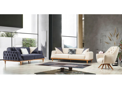 Luxus Sofagarnitur Weiche Couch Textil Stoff Sofa Set 331 Sitzer Möbel