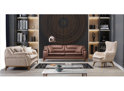 Design Sofa Couch Sofagarnitur 331 Sitzer Set Polstergarnitur Ledersofa Couchen
