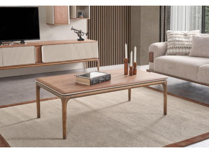Designer Couchtisch Tisch moderner Couchtisch Holz Wohnzimmer Beige