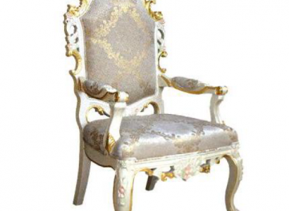 Stuhl Thron Sessel Set Esszimmer Holz Designer Antik Stil Barock Rokoko