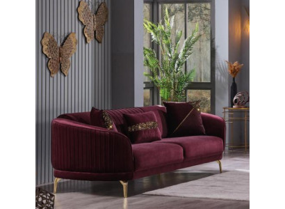 Moderner Dreisitzer Luxus Sofas Wohnzimmer Polstermöbel Textil Couch Sofa Samt