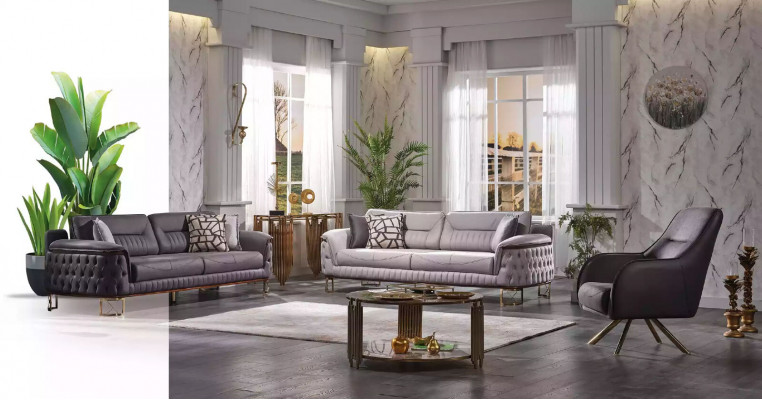 Design sessel polsterung wohnzimmer holz moderner Luxus braune Lounge