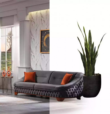 Sofagarnitur 3+3+1 Sitzer Sofas Set Chesterfield Wohnzimmer Komplett 3tlg