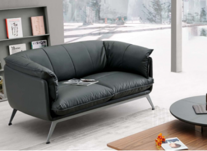 Leder Sofa Couch Zweisitzer Büro Einrichtung Lounge Club Sofas Couchen