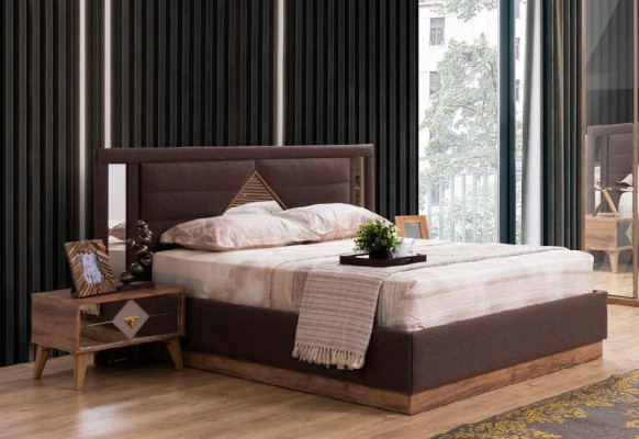 Set Bett Kommode Schlafzimmer 2x Nachttisch Betten Komplett Set Holz Möbel 4 tlg