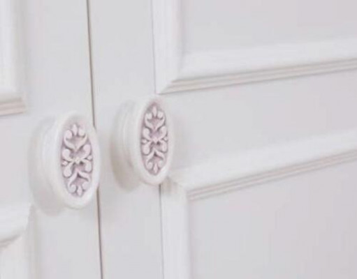 Luxus Schlafzimmer Set 4tlg. Bett 2 Nachttische Kommode Landhaus Möbel Neu