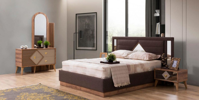Bett Schlafzimmer Design Möbel Luxus Betten 2x Nachttische 4tlg Kleiderschrank