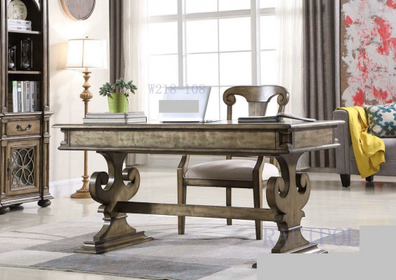 Tisch Schreibtisch Tisch Arbeitstisch Chef Büro Möbel CEO Braun Neu