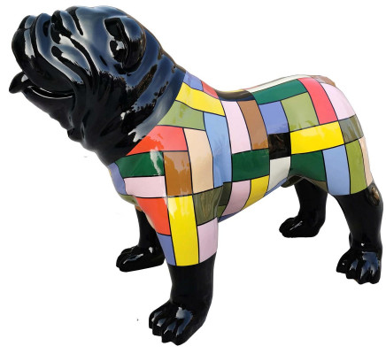 Hund Design Figuren Skulpturen Moderne Bulldogge Skulptur Deko Neu Skulpturen