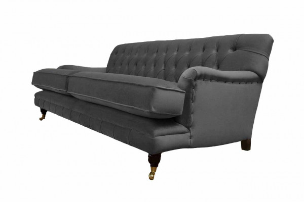 Designer Sofa 3 Sitzer Modern Couch Polster Grau Sofas Designsofa