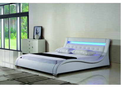 Bett Betten Polster Doppel Ehe Hotel Luxus Leder Deko Moderne Designer