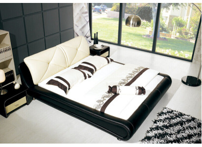 Leder Bett Polster Luxus Design Doppel Hotel Holz Betten Schlaf Zimmer