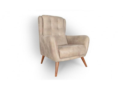 Chesterfield Sessel Club Sofa Einsitzer Couch Polster Möbel Beige Relax Neu