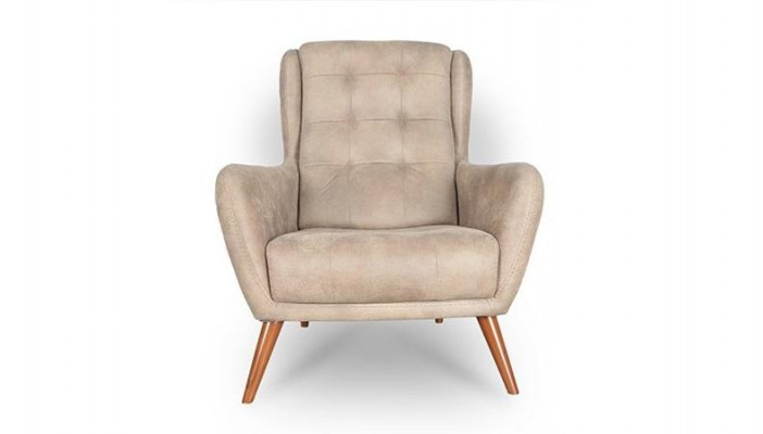 Chesterfield Sessel Club Sofa Einsitzer Couch Polster Möbel Beige Relax Neu