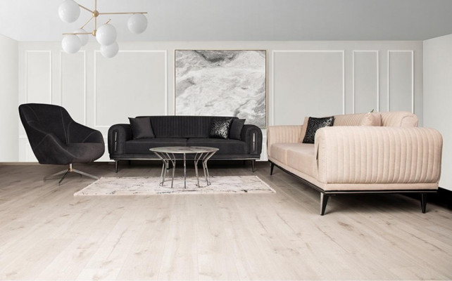 Dreisitzer Couch Polster Möbel Einrichtung 3 Sitz Platz Couchen Sofa Stoff