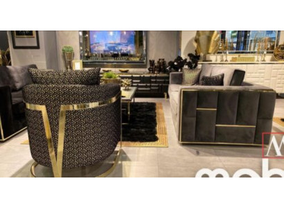 Design Sessel Luxus Klassische Modern Lehn Textil 1 Sitzer Möbel Einsitzer Sofa