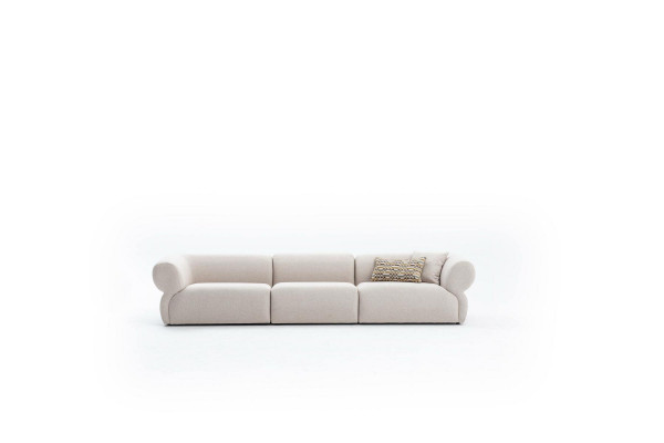 Sofa 5 Sitzer Beige Luxus Wohnzimmer Couch Modern Stil Sofa Big xxl Sofas