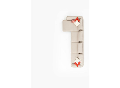 Ecksofa Beige Luxus Wohnzimmer Sofa Couch L Form Modern Design 420x170