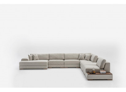Sofas U Form Modern Design Möbel Luxus Wohnzimmer Grau Ecksofa Neu