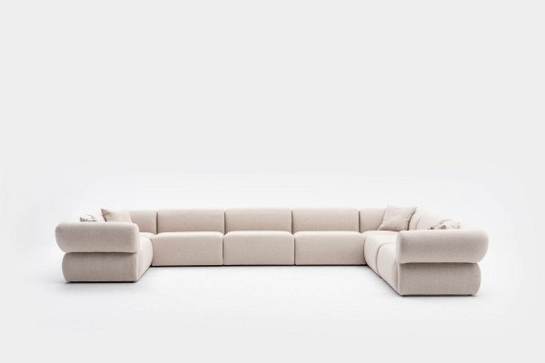 Sofa U-Form Wohnzimmer Luxus Wohnlandschaft Design Polster Ecksofa Möbel