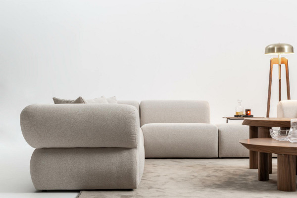 Gemütliches Ecksofa L-Form Beige Polstersofa Wohnlandschaft Couch Neu