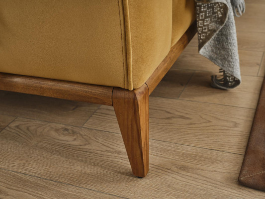 Dreisitzer Sofa 3 Sitzer Sofas Stoff Gelb Wohnzimmer Luxus Modern Sitz