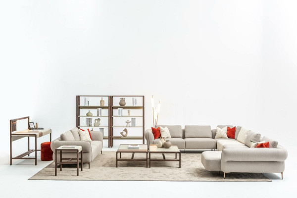 Sofa set Wohnzimmer Polstersofa 3 Sitzer U Form Sofagarnitur Modern