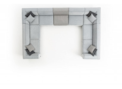 Ecksofa U Form Wohnzimmer Modern Design Big Grau Sofa Couch Neu
