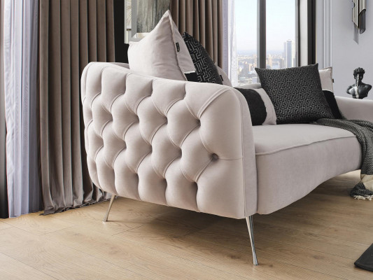 Sofagarnitur Sofa Sessel 431 Sitzer Stoff Luxus Sofas Weiß Schwarz
