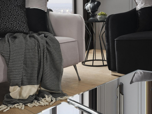 Modern Sofagarnitur Sofa 3 Sitzer Sessel Dreisitzer Stoff Weiß Polyester Set