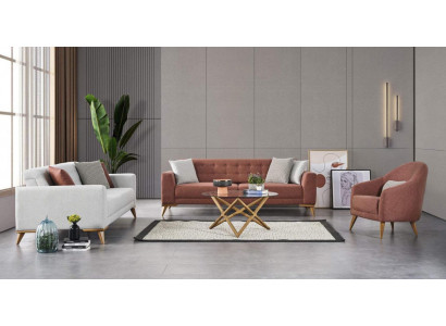 Wohnzimmer set Stilvoll Sofagarnitur 3+3+1 Sitzer Luxus Couchen Sofa Möbel