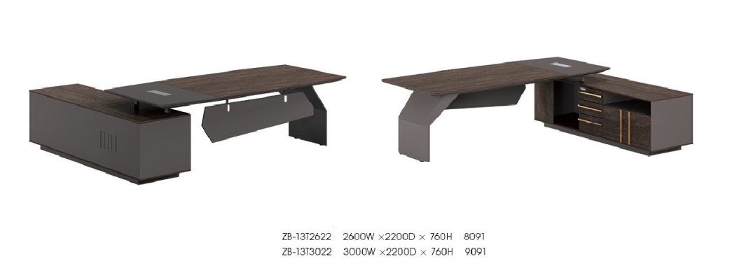 Chef Schreibtisch 260 x 220 cm Einrichtung Tisch Kanzlei Praxis Tische Sofort