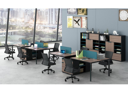 Büro Möbel Einrichtung Ausstattung Tisch 2 Arbeitsplätze Schreibtisch