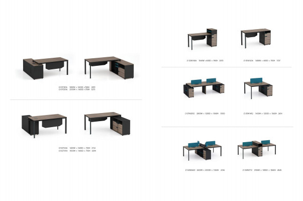 Schreibtisch workstation tisch 4 arbeitsplätze counter holz tische büro